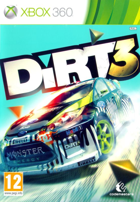 Dirt 3 box art for Xbox 360